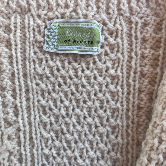 Vintage Irish Aran Cardigan | Kennedy of Ardara | Hand Knit Wool Fisherman - Picture 10 of 15